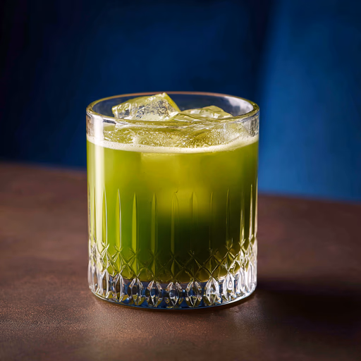 Botanical Mixology & Beverage Styling Iced Matcha Glass